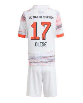 Billige Fotballdrakt Bayern Munich Michael Olise #17 Replika Bortedraktsett Barn 2025-26 Kortermet (med bukser)